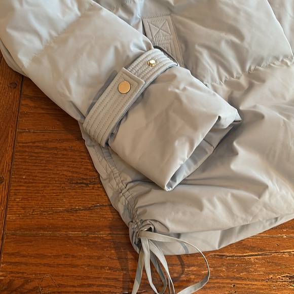 Gentle Herd Spice Ice Blue Down Filled Short Quilted Retro Puffer Jacket Size M - Picture 6 of 12